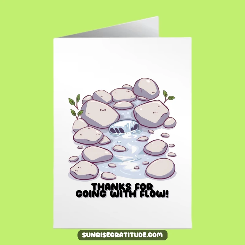 Free Printable Thank You Card: Gurgling Gratitude, Gentle Downloadable Thanks