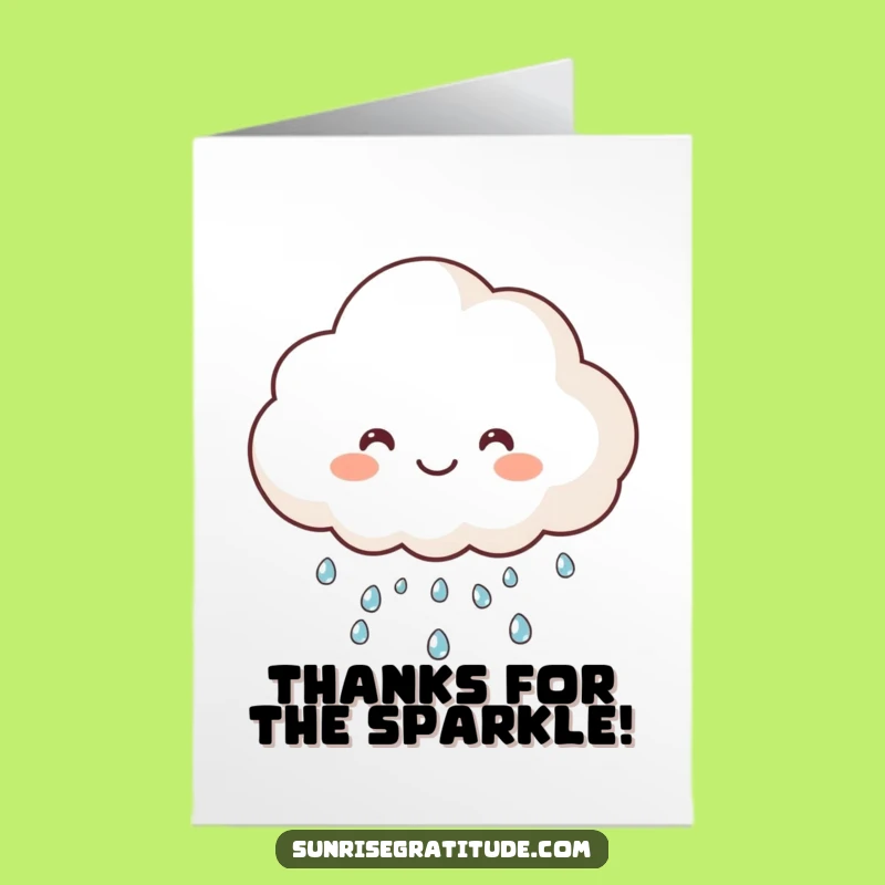 Free Printable Thank You Card: Sweet Cloud Dew, Downloadable Gratitude Greeting