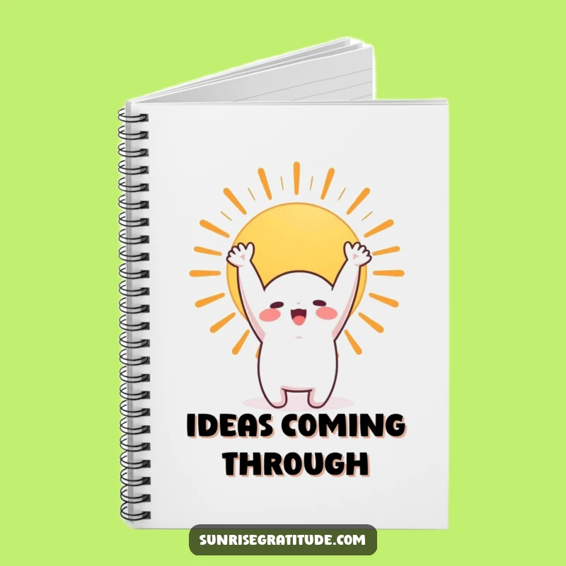 Funny Morning Stretch Notebook - Cute Character Journal Gift