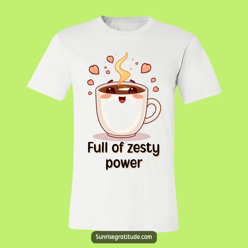 Funny Enthusiastic Coffee T-Shirt: Wear Your Morning Vibe with Pride!