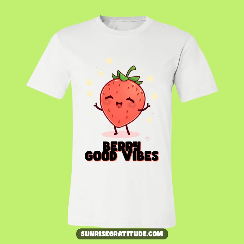 Funny Giggling Strawberry T-Shirt: Morning Dew Fun, Hilarious Funny Gift