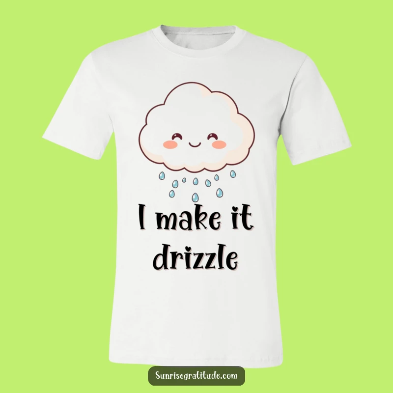 Funny Happy Cloud T-Shirt: Wearable Joyful Dew Rain Design, Perfect Humorous Gift for Cloud Enthusiasts