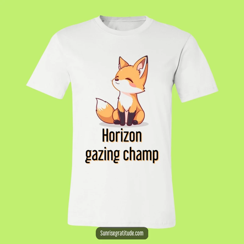 Funny Serene Fox T-Shirt: Peaceful Horizon Art Tee, Comfortable & Humorous Gift