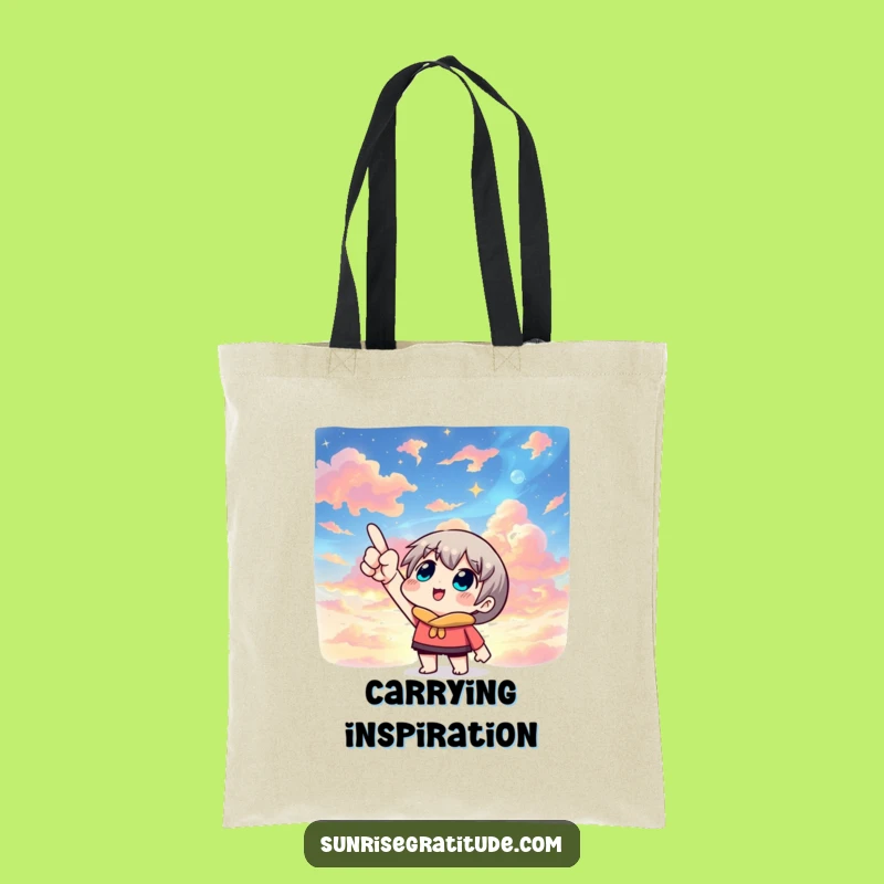 Skyward Pointing Tote Bag: Carry the Cosmos, A Beautiful Funny Gift!