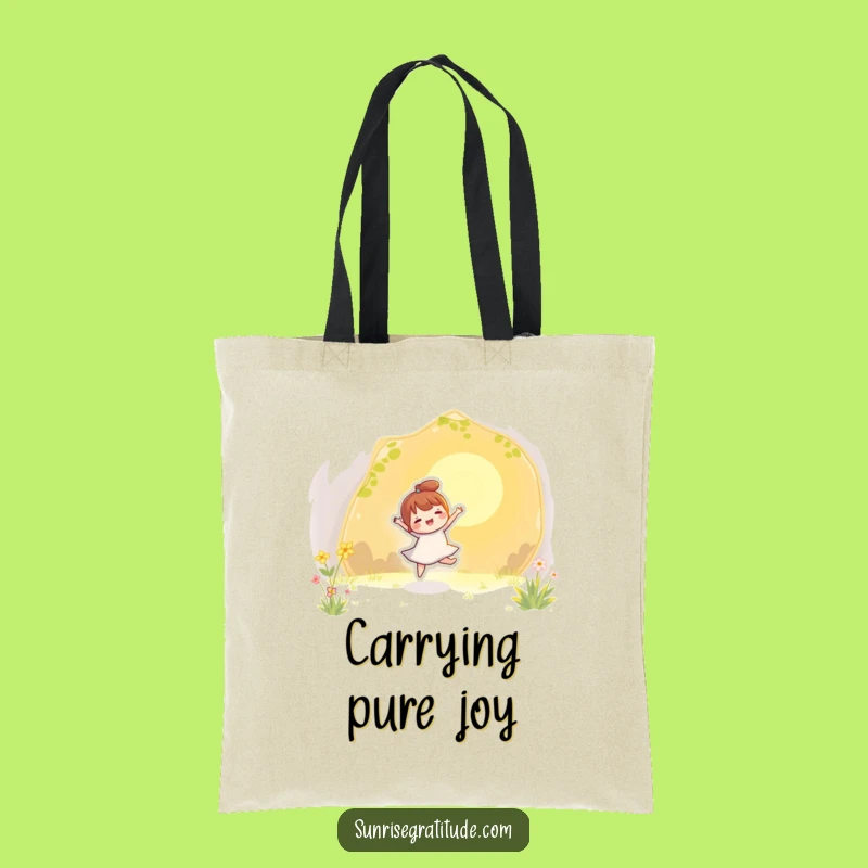 Funny Dancing Sun Character Tote Bag - Carry the Sunshine Funny Gift