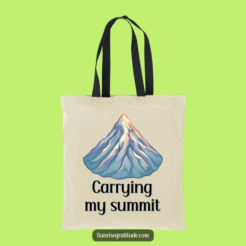 Funny Mountain Peak Tote Bag: Carry Your Peaks, Perfect Gift for Hikers
