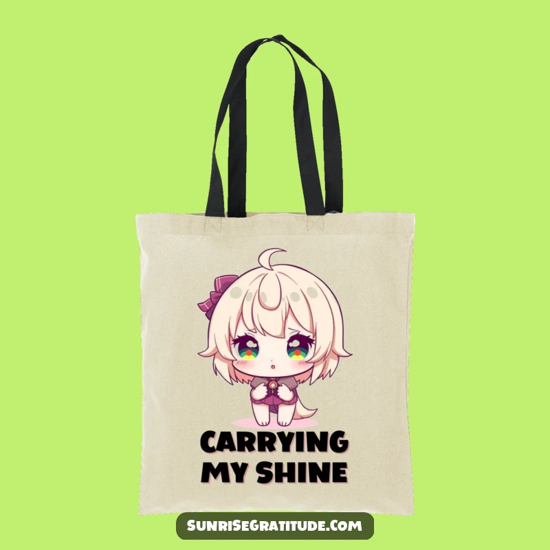 Funny Sparkling Sunrise Eyes Tote Bag: Dazzling Morning Carrier, Practical Funny Gift