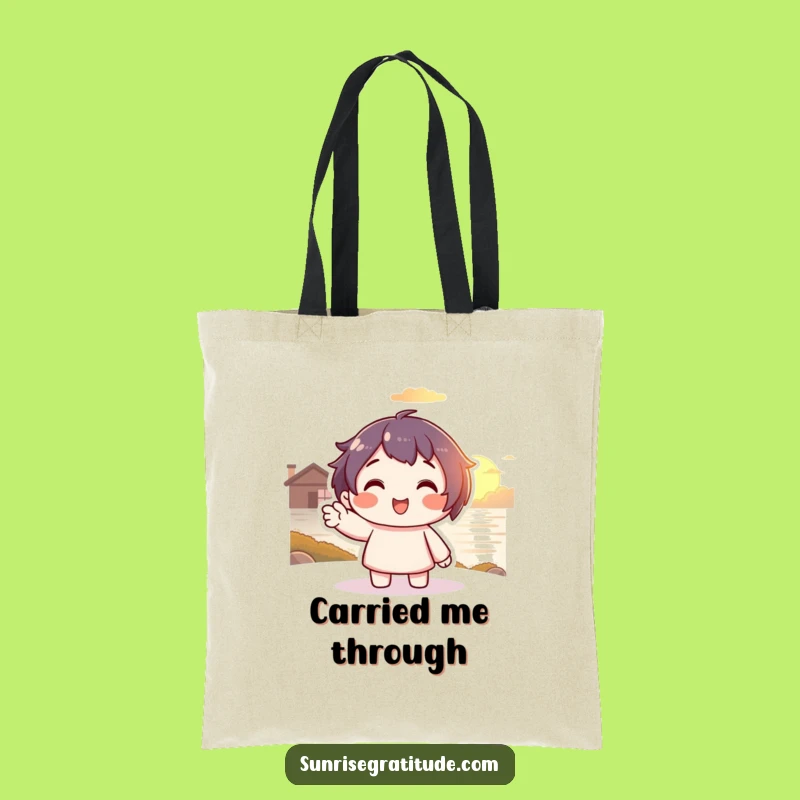 Funny Sunset Farewell Tote Bag: Smiling Simplicity, Practical Funny Gift!