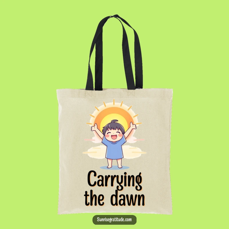 Sunrise Joy Tote Bag: Carry Your Optimism with Funny Style!
